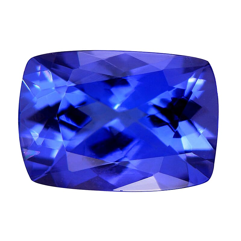 Certified and Appraised AAAA Tanzanite (Cush 8x6 mm) 1.60 ctw