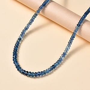 Rhapsody 950 Platinum AAAA Tatu Aquamarine Beaded Graduate Necklace (18-20 Inches) 70.00 ctw