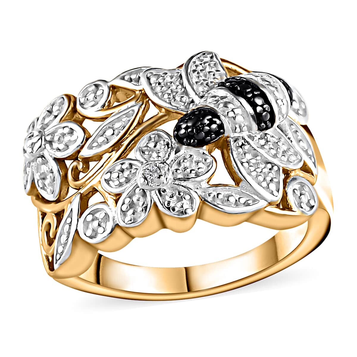 Karis Diamond Accent Ring in 18K YG Plated image number 0