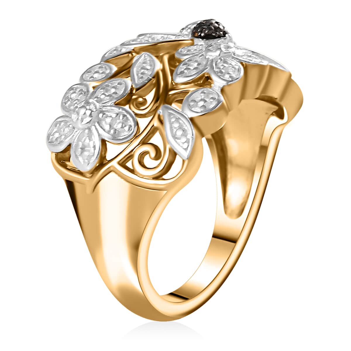 Karis Diamond Accent Ring in 18K YG Plated image number 3