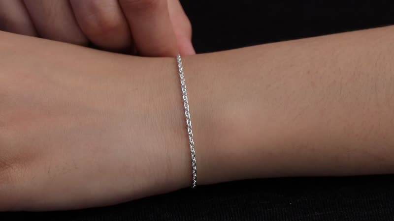 Sterling Silver Chain Anklet (9 In)