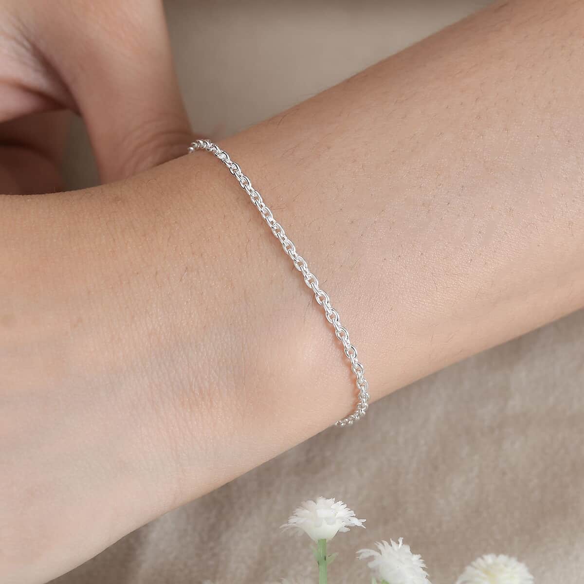 Sterling Silver Chain Anklet (9 In) (2.85 g) image number 2