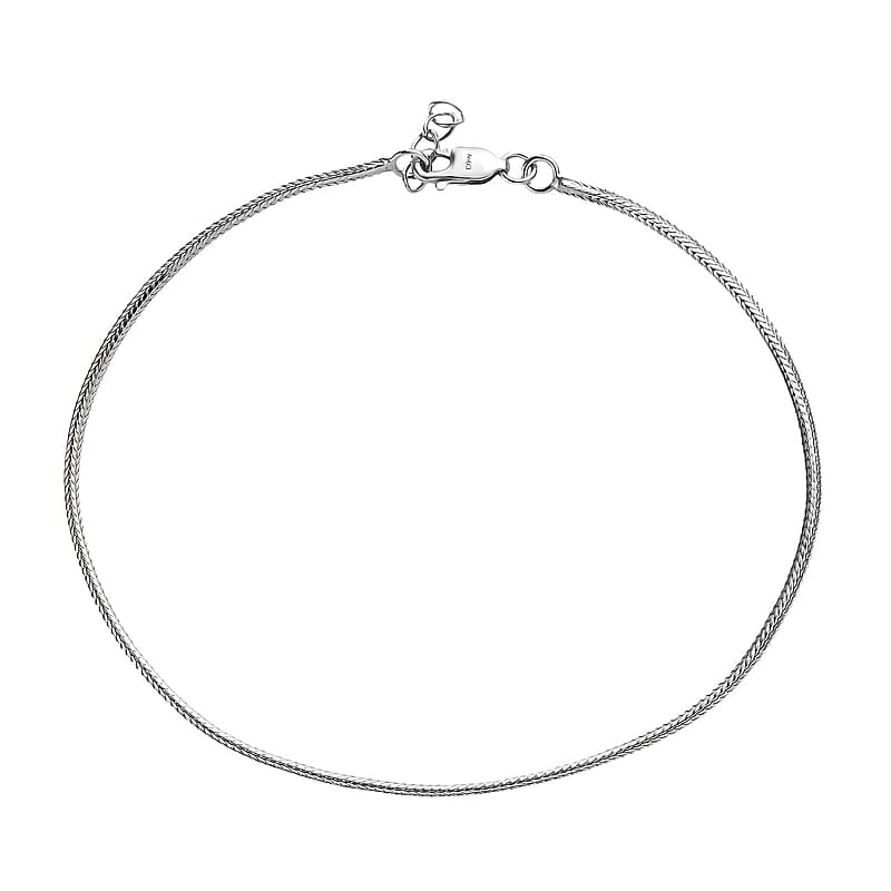 Sterling Silver Chain Anklet (9 In) 2.85 Grams