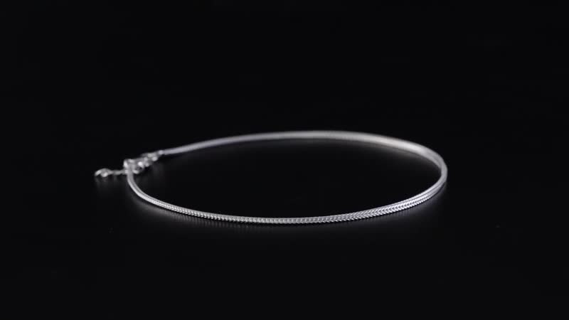 Chain Anklet in Sterling Silver (9 In)