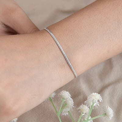 Sterling Silver Chain Anklet (9 In) 2.85 Grams