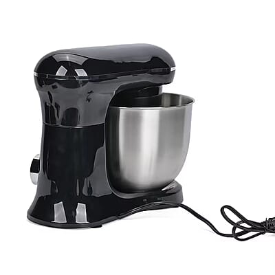 Homesmart Stand Mixer with Dough Hook, Beater, Egg Whisk Stainless Steel Bowl- Black