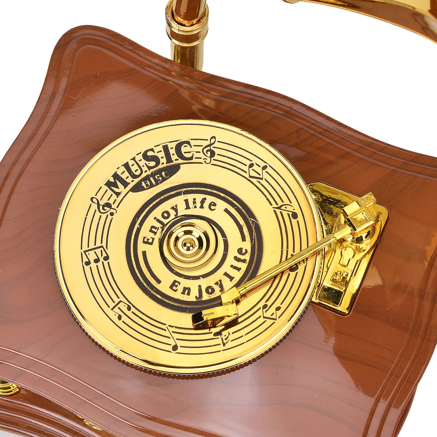 Retro Phonograph Music Box with Drawer (Battery not Included)