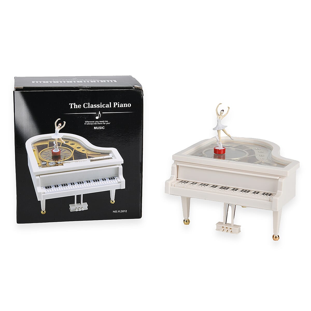 Piano Music Box with Ballerina (Battery not Included) image number 3