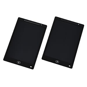 Livmore Set of Two 12Inch LCD Writing Tablet with Pen - Black