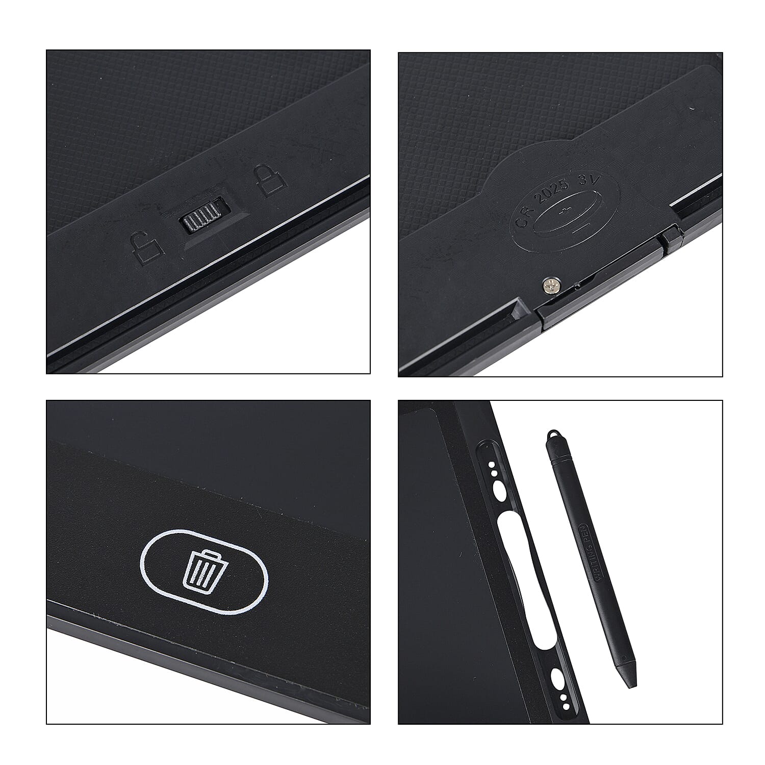 Livmore Set of Two 12Inch LCD Writing Tablet with Pen - Black