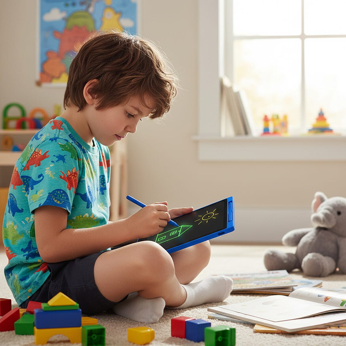 Livmore Set of Two 12Inch LCD Writing Tablet with Pen - Blue image number 1