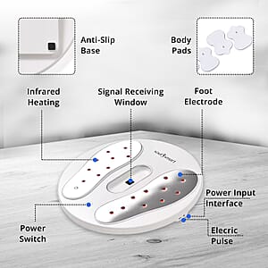 Soulsmart EMS Heating Foot Massager with 2 Electrode Body Pads (2xAA Batteries Not Included)