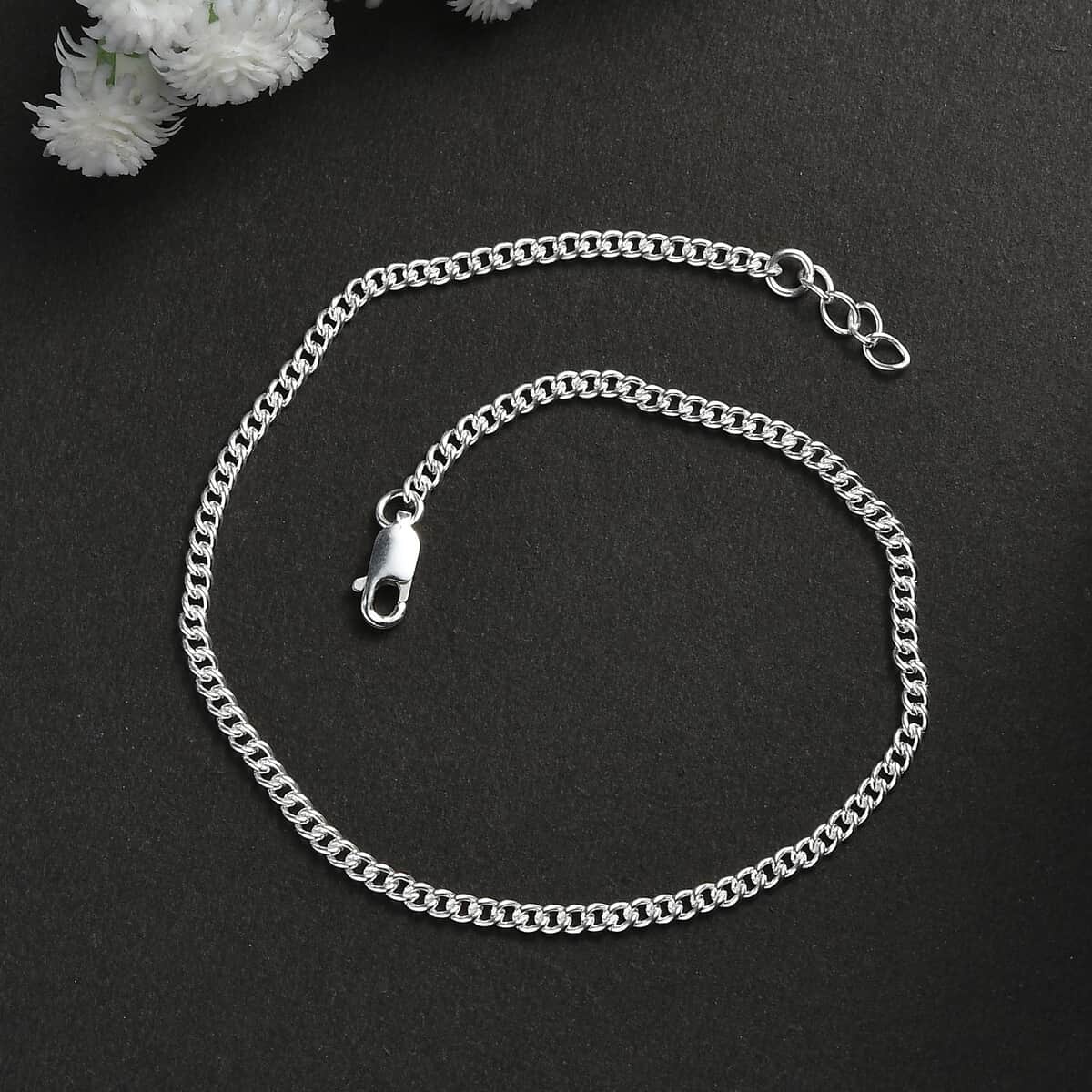 Sterling Silver Chain Anklet (9 In) (3.60 g) image number 1