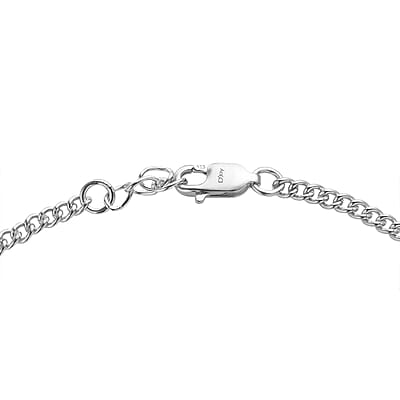 Sterling Silver Chain Anklet (9 In) 3.60 Grams
