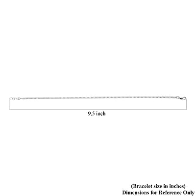 Sterling Silver Chain Anklet (9 In) 3.60 Grams