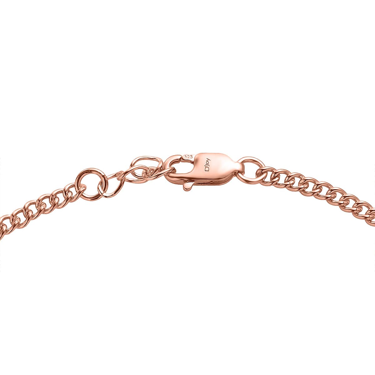 14K Rose Gold Over Sterling Silver Chain Anklet (9 In) 3.60 Grams image number 3
