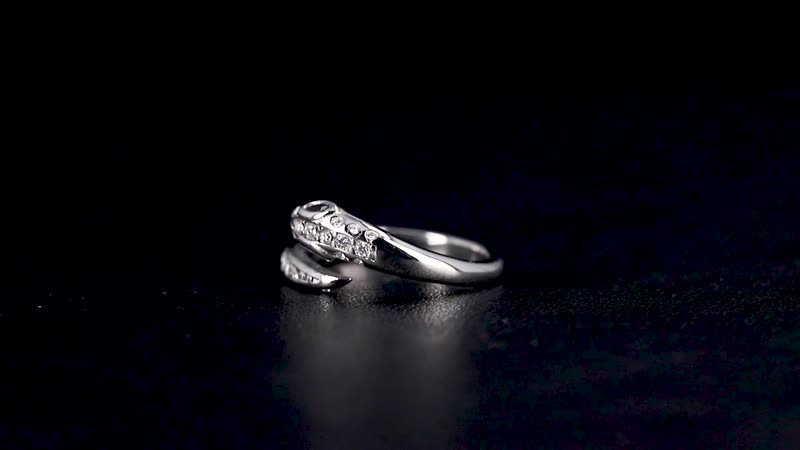 Black Glass, Simulated Diamond Ring in Stainless Steel (Size 6.0) 0.30 ctw