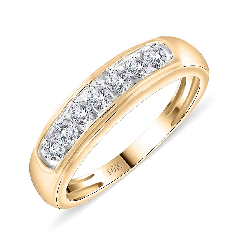 Diamond G-H I2-I3, 0.50 ctw Men's Ring in 10K Yellow Gold (Size 9.0)
