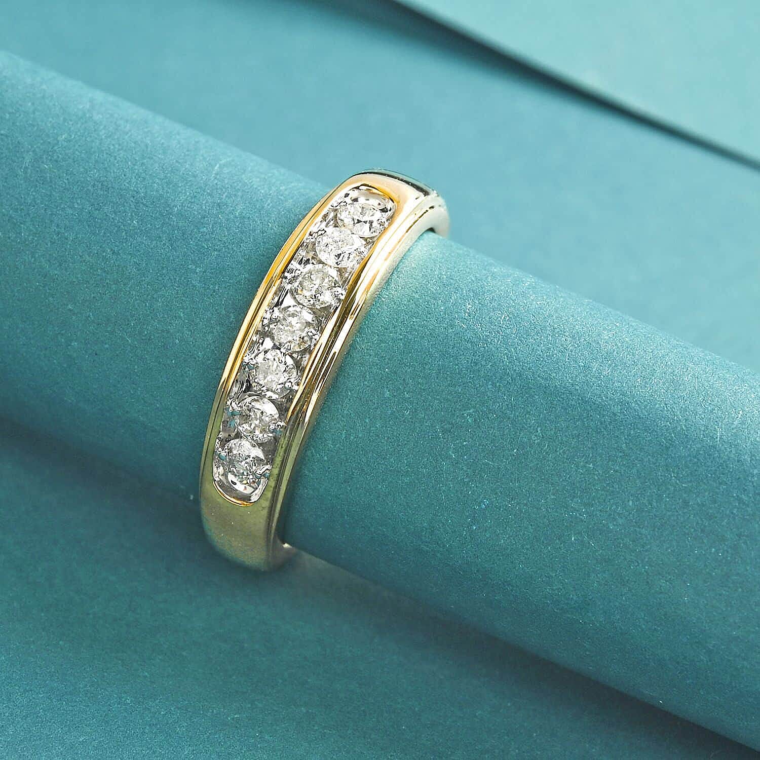 Diamond G-H I2-I3, 0.50 ctw Men's Ring in 10K Yellow Gold (Size 9.0)