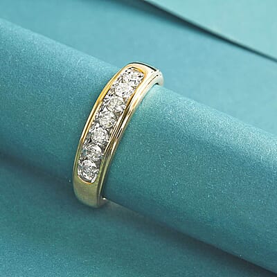 Diamond G-H I2-I3, 0.50 ctw Men's Ring in 10K Yellow Gold (Size 9.0)