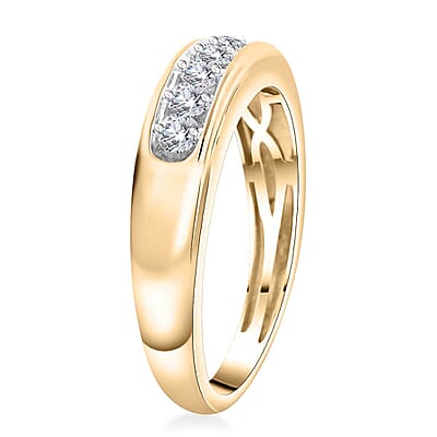 Diamond G-H I2-I3, 0.50 ctw Men's Ring in 10K Yellow Gold (Size 9.0)