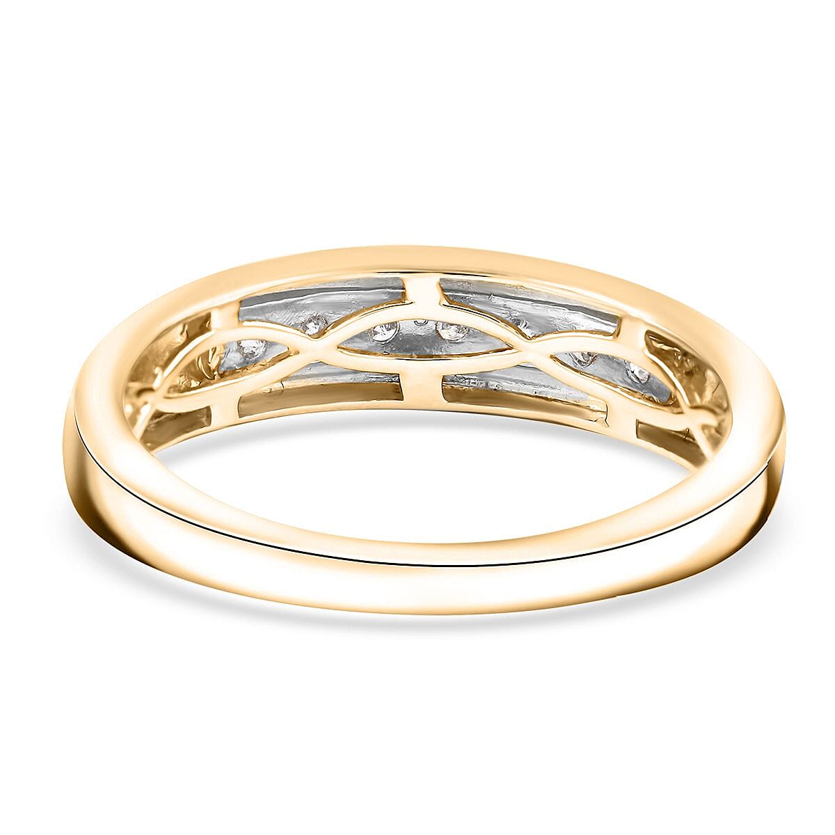 Diamond G-H I2-I3, 0.50 ctw Men's Ring in 10K Yellow Gold (Size 10.0) image number 4