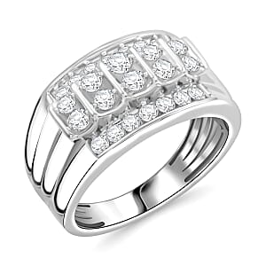 10K White Gold G-H I2-I3 Diamond Men's Ring (Size 10.0) 6.35 Grams 1.00 ctw