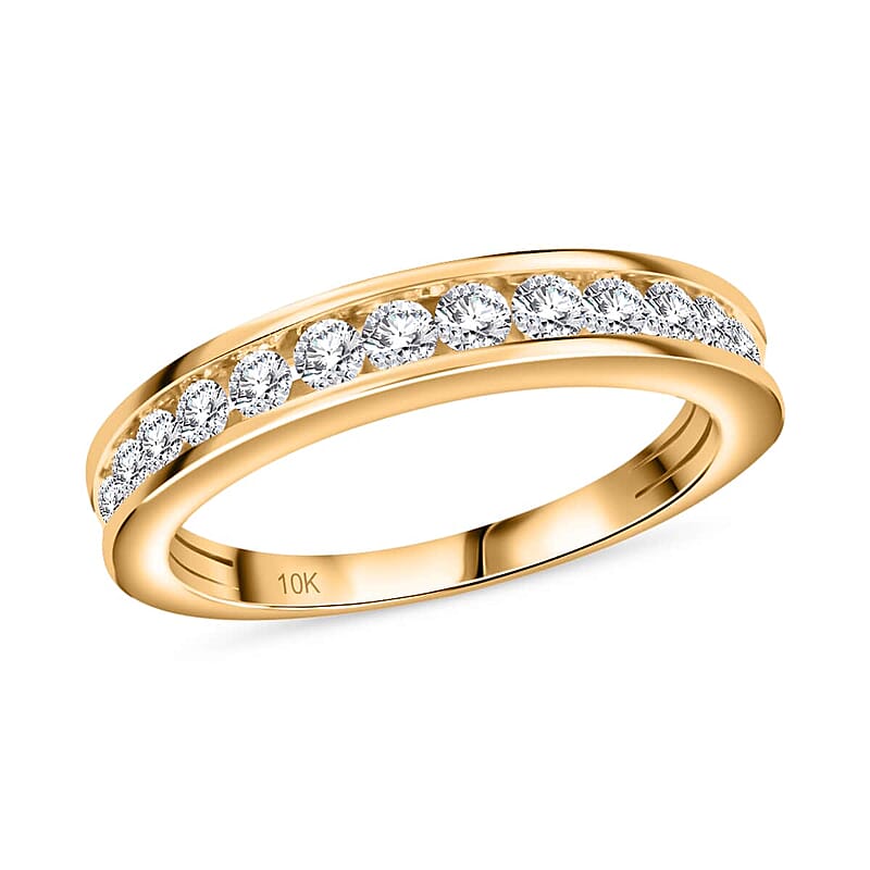 Diamond G-H I2-I3, 0.50 ctw Ring in 10K Yellow Gold (Size 9.0)