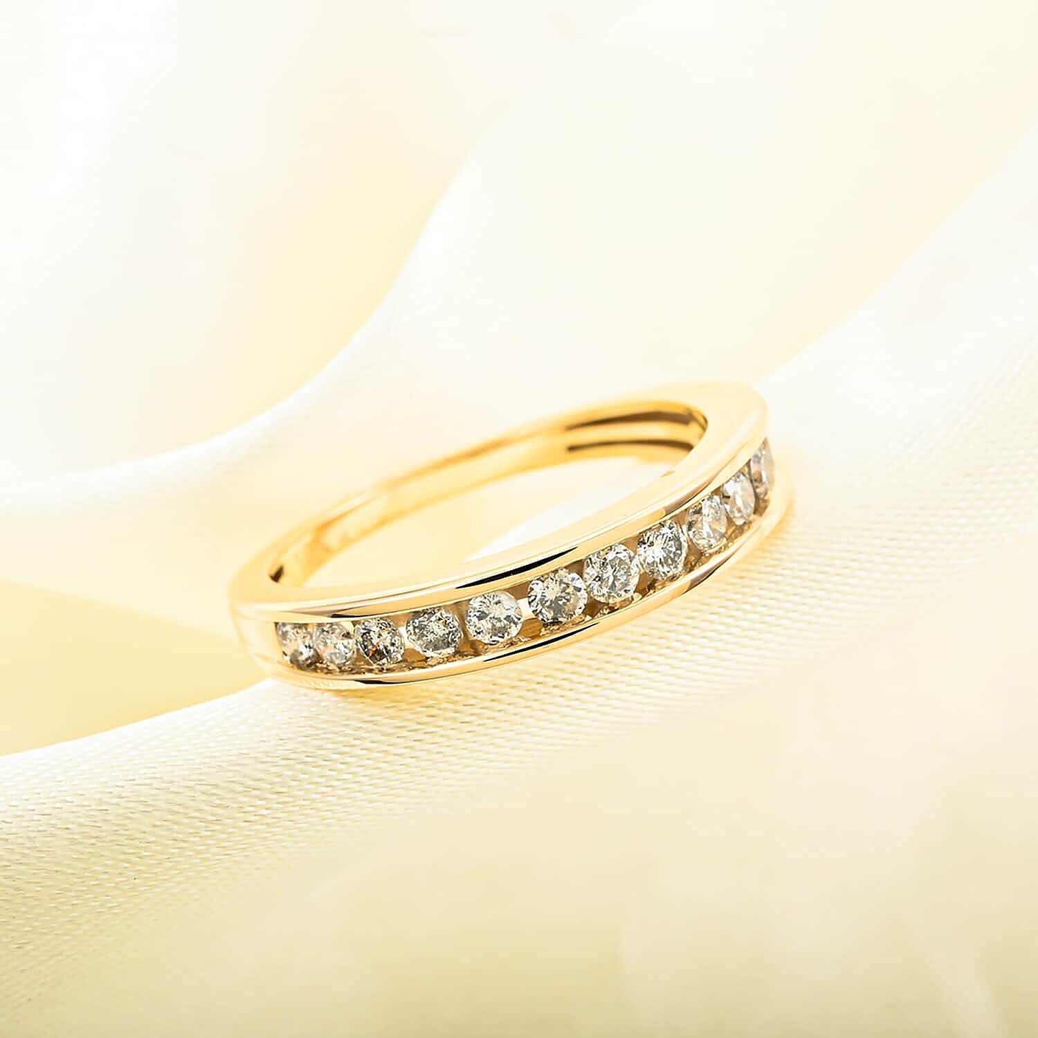 Diamond G-H I2-I3, 0.50 ctw Ring in 10K Yellow Gold (Size 9.0)