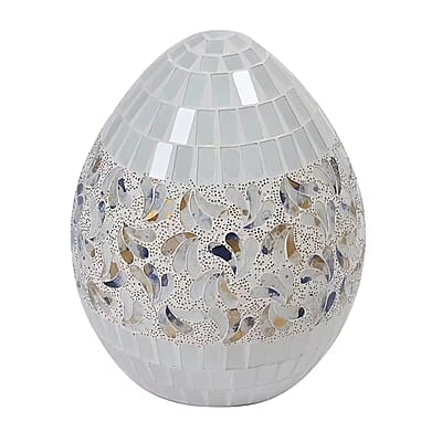 Mosaic Glass Egg Lamp Holder with 1.6M Wire (7.6x7.6x10.4) (Voltage 110V, 40W, E26, Without Bulb)