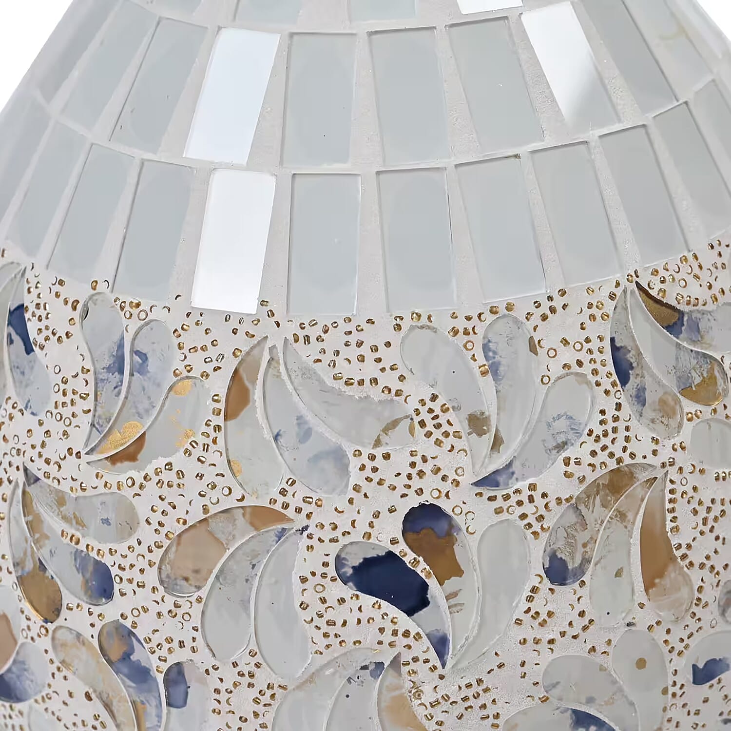 Mosaic Glass Egg Lamp Holder with 1.6M Wire (7.6x7.6x10.4) (Voltage 110V, 40W, E26, Without Bulb)