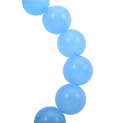 Blue Calcite Beaded Stretch Bracelet 100.00 ctw