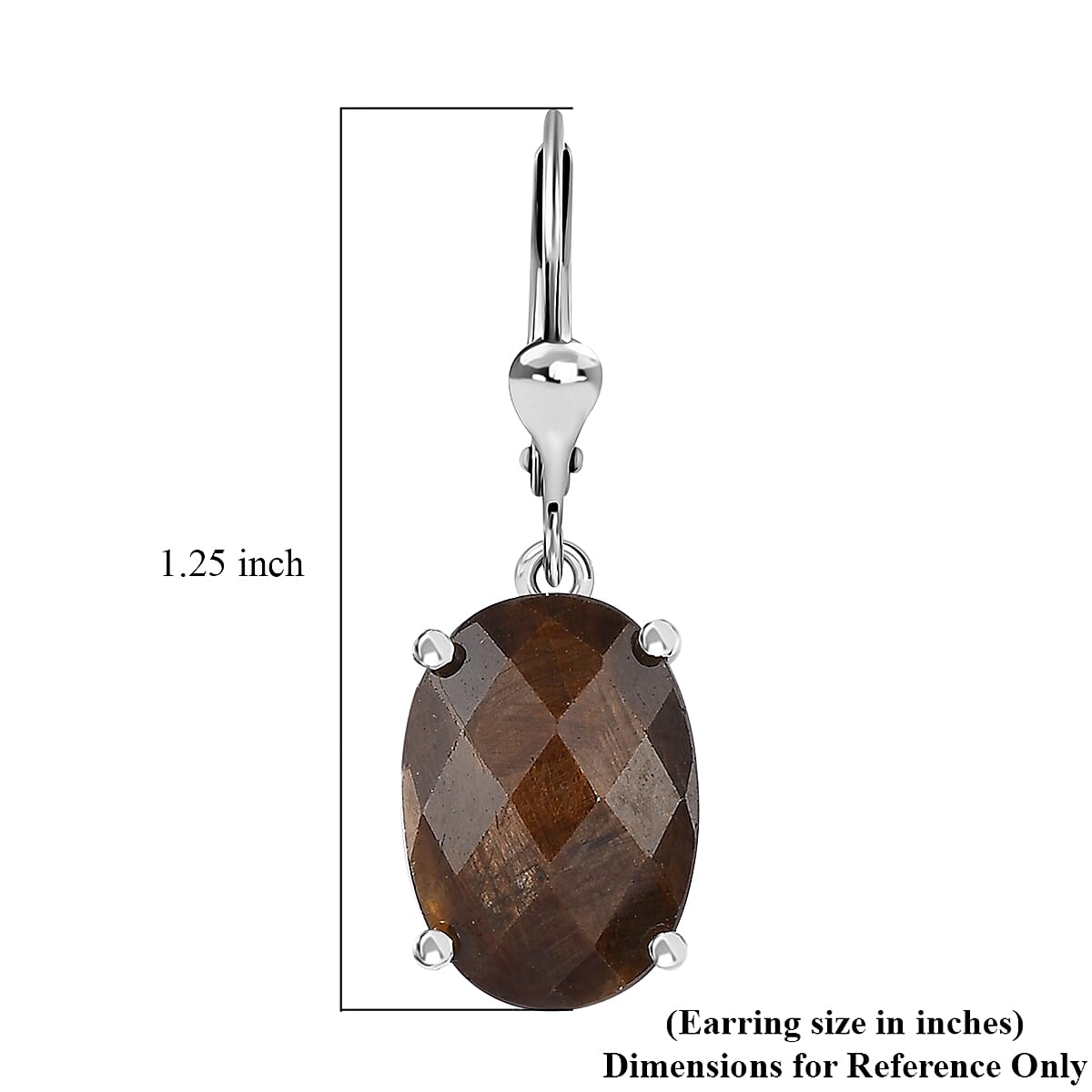 Checkerboard Cut Zawadi Chocolate Sapphire Lever Back Earrings in Rhodium Over Sterling Silver 14.80 ctw