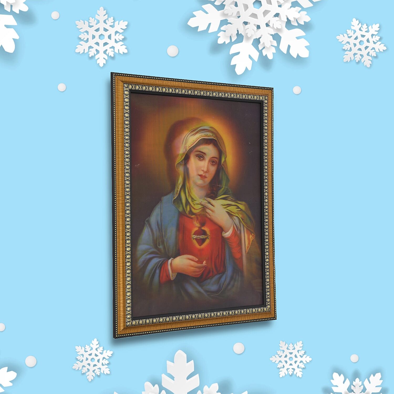 Buy Holy Mother Mary and Jesus 2 Pictures Photo Frame at ShopLC.