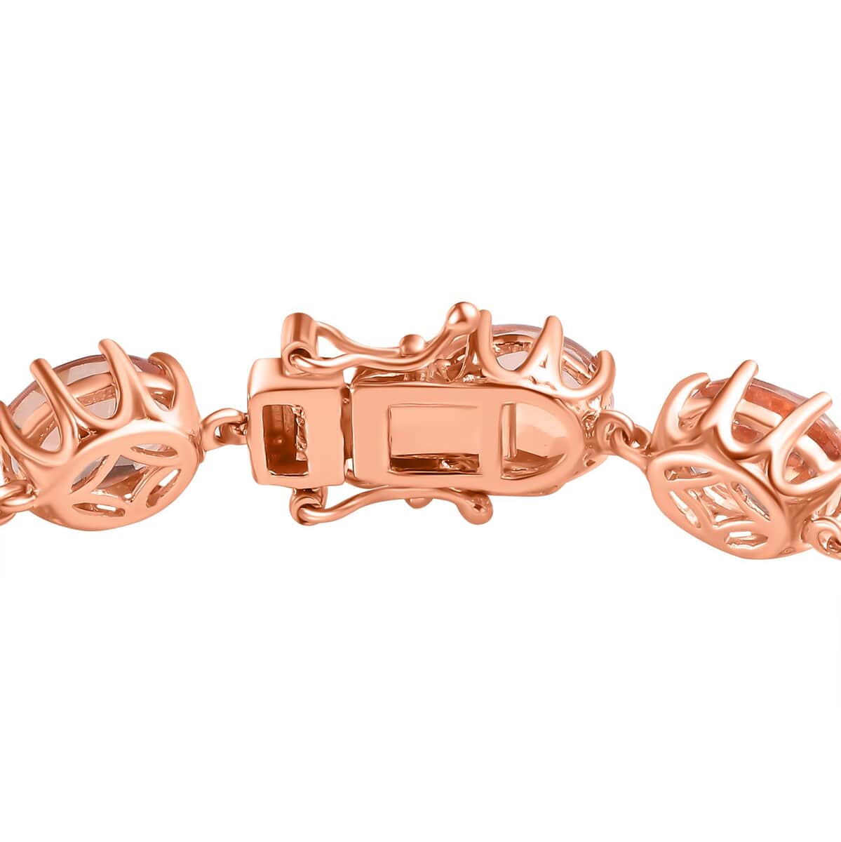 Morganique Quartz (Triplet) Link Bracelet in 18K Vermeil Rose Gold Over Sterling Silver (6.50 In) 28.10 ctw image number 3