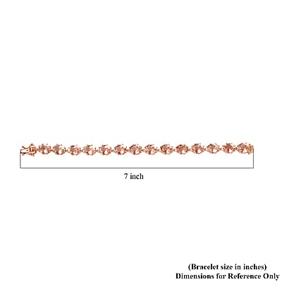 D'Joy Morganique Quartz (Triplet) Link Bracelet in 18K Vermeil Rose Gold Over Sterling Silver (6.50 In) 28.10 ctw