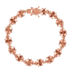 Morganique Quartz (Triplet) Link Bracelet in 18K Vermeil Rose Gold Over Sterling Silver (7.25 In) 32.10 ctw