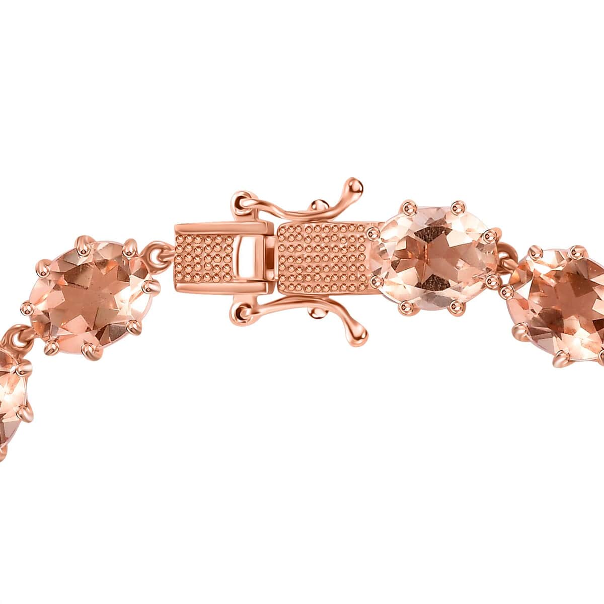 Morganique Quartz (Triplet) Link Bracelet in 18K Vermeil Rose Gold Over Sterling Silver (7.25 In) 32.10 ctw image number 3