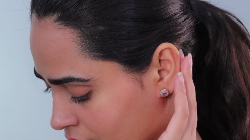 Premium Mahenge Spinel and Diamond Modern Glamour Earrings in 18K Vermeil Rose Gold Over Sterling Silver 0.85 ctw