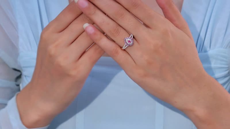 Premium Mahenge Spinel and Multi Gemstone Halo Ring in 18K Vermeil Rose Gold Over Sterling Silver 0.60 ctw