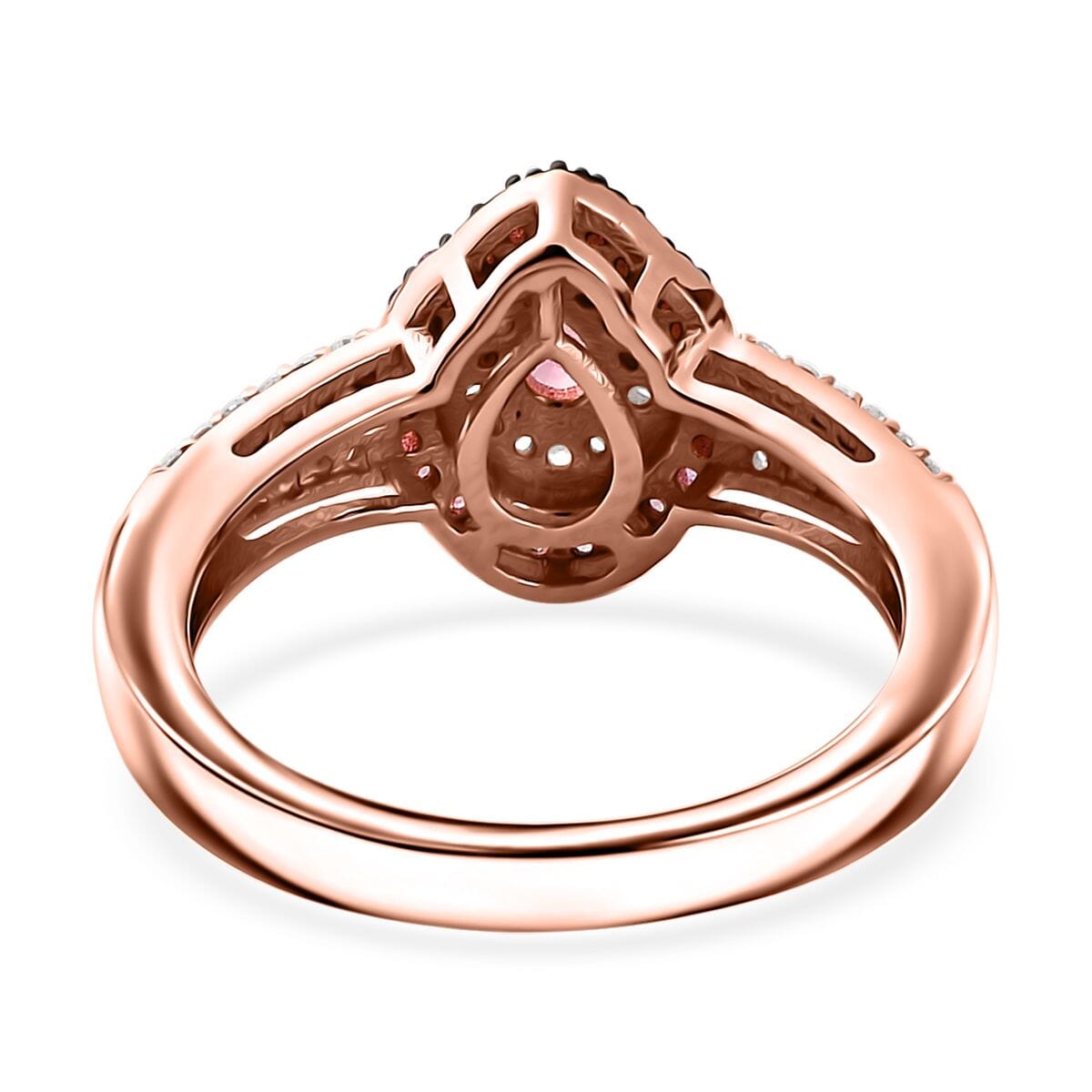 Premium Mahenge Spinel and Multi Gemstone Modern Glamour Ring in 18K Vermeil Rose Gold Over Sterling Silver (Size 8.0) 0.60 ctw image number 4