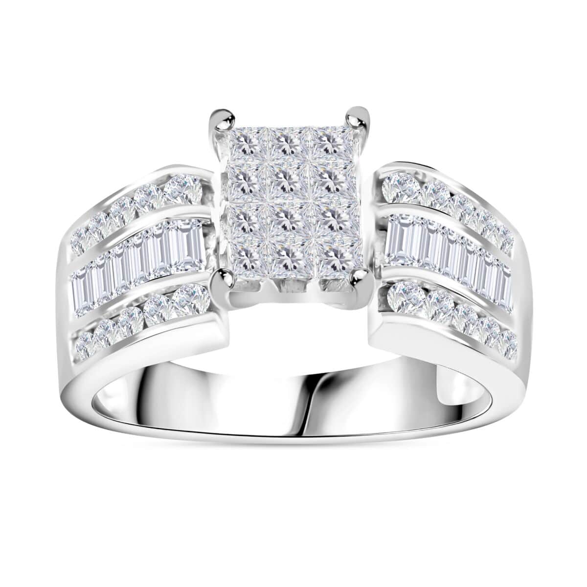 I3 Diamond 1.00 ctw Ring in 14K White Gold (Size 7.0) 5.15 Grams image number 0