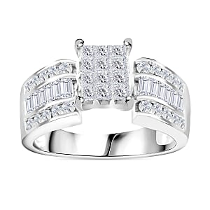 I3 Diamond 1.00 ctw Ring in 14K White Gold (Size 9.0) 5.15 Grams