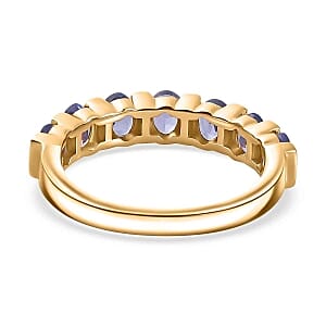 Tanzanite 1.28 ctw Band Ring in Vermeil Yellow Gold Over Sterling Silver (Size 11.5)