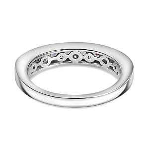 Tanzanite 0.92 ctw Ring in Rhodium Over Sterling Silver (Size 9)