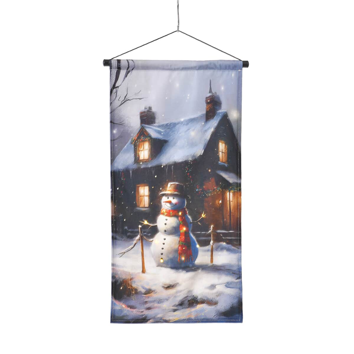 Doorbuster Hanging Snowman Illuminated by Lights Painting with LED image number 1