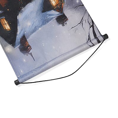 Hanging Snowman Illuminated by Lights Painting with LED