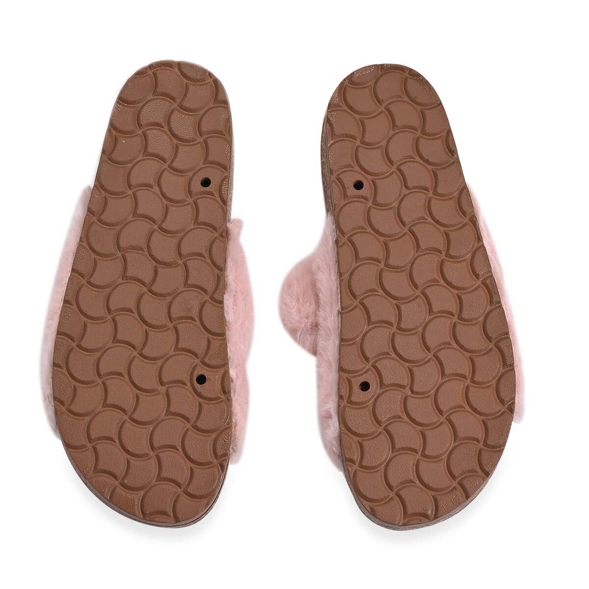 Pink Women's Fur Buckle Sandal - (Size 7-7.5) image number 3