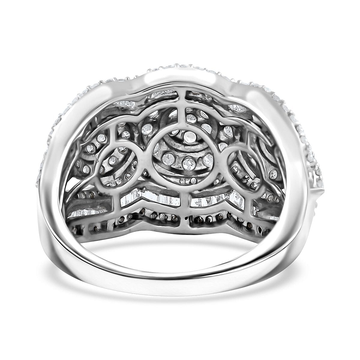 Diamond Ring in Platinum Over Sterling Silver (Size 6.0) 1.50 ctw image number 4