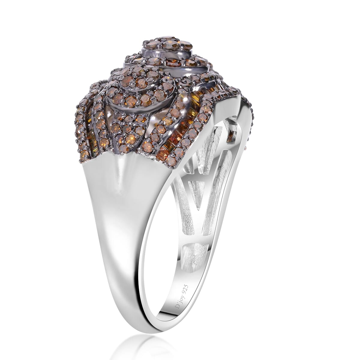 Red Diamond Ring in Platinum Over Sterling Silver (Size 9.0) 1.50 ctw image number 3